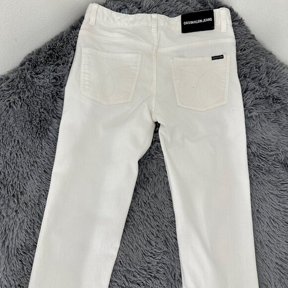 Calvin Klein Jeans Boys White Denim Jeans - Picture 5 of 12